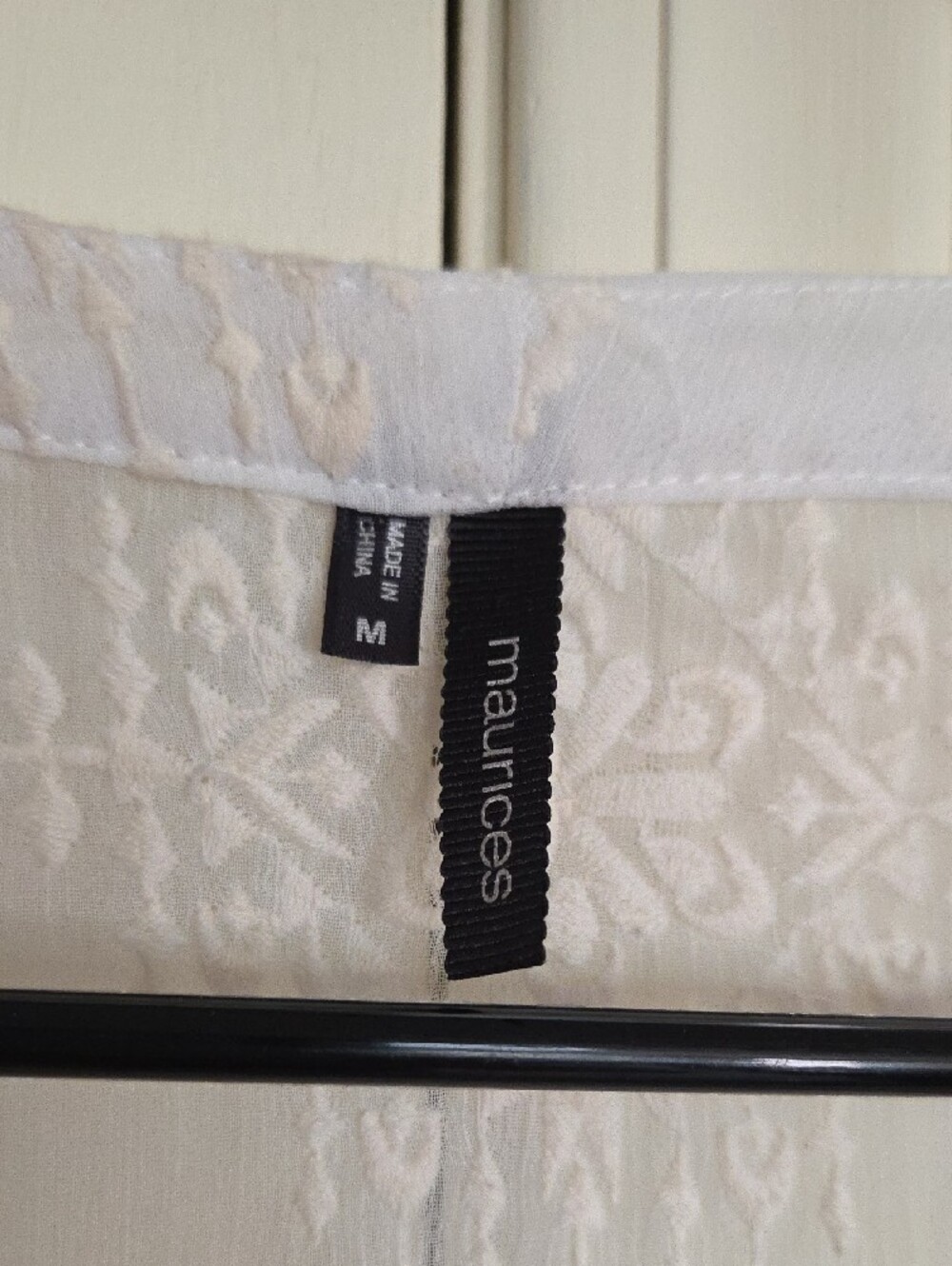 Maurices White Sheer Embroidered Zip-Front Jacket - Picture 2 of 11